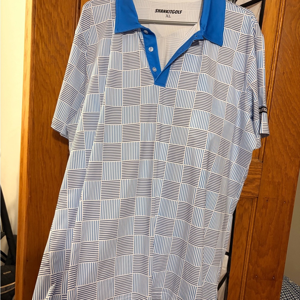 Blue Graphic Polo Shirt Shankitgolf XL